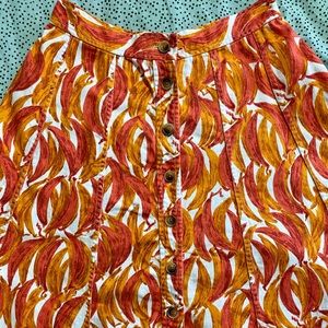 Maeve Banana 🍌 Grove Button Denim Midi Skirt